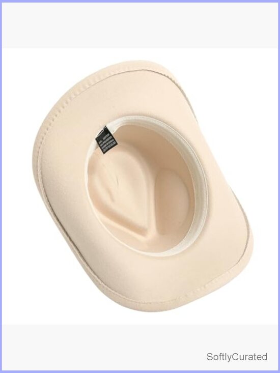 Felt Wide Brim Western Cowboy Hat with Adjustable Buckle Strap for Costume & main image 7